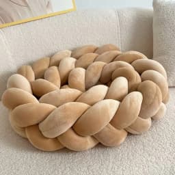 1pc Handwoven Geometric Quilt-Stitched Floor Cushion Bedside Pillow Minimalist Hand-Tied Suitable for Living Room Office Car Bed