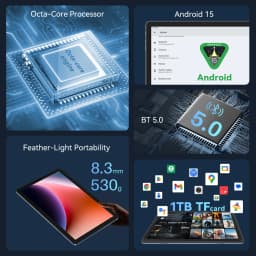 [Ship From UK]Cubot TAB 65 10.1-Inch HD+ 90Hz Screen Tablet Android 15 Octa-Core 12GB(4+8) RAM 128GB ROM 13MP 6200mAh OTG Pad PC