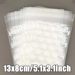 50/100PCS Star Printed Self-Sealing OPP Bags Scratch-Resistant Self-Adhesive Christmas New Year Fashionable Gift Packaging