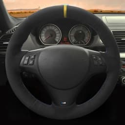 Customized Car Steering Wheel Cover Black Suede Steering Wheel Braid For BMW M Sport M3 E90 E91 E92 E93 E87 E81 E82 E88 X1 E84