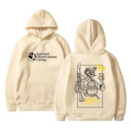 Forward Observations Group Hoodie Vintage Skeleton Graphic Sweatshirt Men Women Casual Pullover Hoodies Man Oversized Streetwear