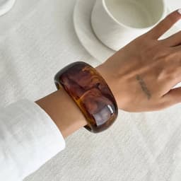 Salircon 3 Style Trendy Exaggerated Resin Wide Bangle Women HipHop Gold Color Geometric Heavy Metal Bangles Bracelet Men Jewelry