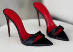 2026 new pointed black matte high heels for women, super high heels, open toed sandals, slim heels, sexy outer half slippers