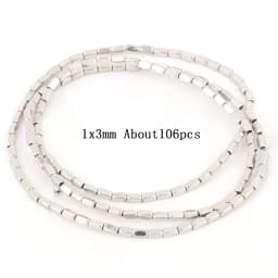 Natural Silver Color Hematite Stone Cylinder Irregular Loose Round Beads For DIY Jewelry Making Bracelet Earring Accessories