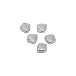 5Pcs Stainless Steel 4 Style Classical Heart Charms Pendants DIY Jewelry Making Necklace Bracelets Findings
