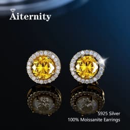 100% Moissanite S925 Sterling Silver Stud Earrings For Women And Men With 2 Certificates Pass Diamond Tester Pen Fine Jewelry