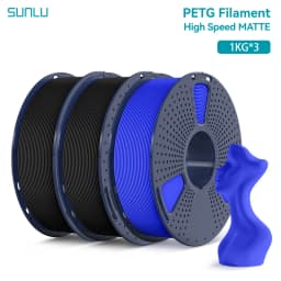 SUNLU 3KG High Speed Matte PETG Filament 1.75mm 1kg Spool (2.2lbs) High Speed Printing Filament Fit Most FDM Printer