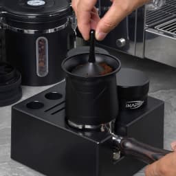 IKAPE Coffee Blind Shaker, Espresso Powder Receiver Cup, Coffee Powder Receiver Container for 51/54/58mm Portafilters (Z-Graphs)