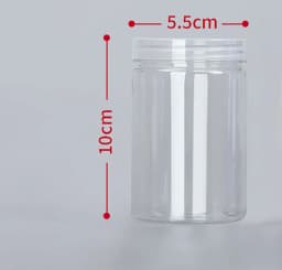 1PC Plastic Packing Bottle PET Clear Empty Seal Bottle Circular Bucket Storage Biscuit Jar Food Grade Sealed Cans Tank Container
