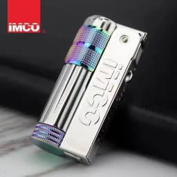 Original IMCO 6700 Retro Stainless Steel Metal Lighter Austrian Gasoline Grinding Wheel Lighter Kerosene Collection with Box