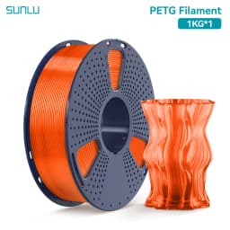 SUNLU 1 Roll PETG Clear Filament 1.75 ±0.02 mm 1 kg Spool (2.2 lbs) High Toughness Neatly Wound Filament Fit Most FDM Printer