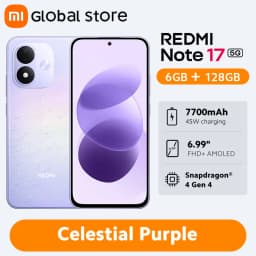 Global Version Xiaomi Redmi Note 17 5G Smartphone NFC Snapdragon® 4 Gen 4 CPU 7700mAh 45W 50MP 6.99" FHD+ AMOLED Display