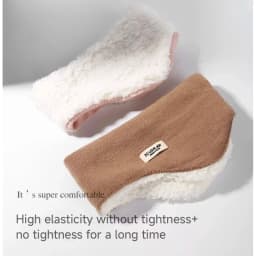 Winter Thickened Knitted Ear Warmer Headband Fleece Lined Warm Ear Protection Windproof Anti-Cold Cycling Outdoor Sport Headwear