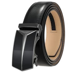 3.5cm Classic Business Office Black Brown Genuine Cow Leather Belts For Men Luxury Designer Automatic Buckle Formal Strap Male