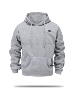 Mens USB Heated Jacket Winter Electric Heating Sweatshirt with Hood Warm Rechargeable Thermal Clothing for Outdoor Sports Skiing
