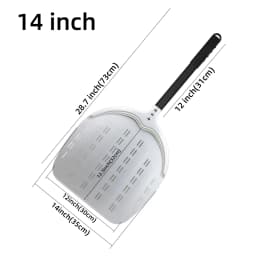 12 13 14Inch Pizza Peel Long Handle Turning Aluminum Pizza Turner Nonstick Baking Tool Perforated Paddle Kitchen Accessory