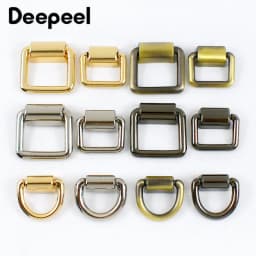 5/10/20Pcs 15/16/19mm Metal D Ring Buckles Bag Side Clips for Handbag Chain Handles Connector Bags Strap Hardware Accessories