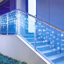 Holiday Icicle String Lights 3.2M 8 Modes Garden Yard Patio Window Roof Eaves Decor Warm White Multicolor Christmas Party Home