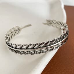 100% Solid 925 Sterling Silver Metal Bracelet for Women Vintage Handmade Simple Retro Chain Heart Bracelet Birthday Gift Party