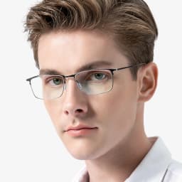 FONEX Alloy Glasses Frame Men Full-Rim Frames High-end Quality Square Eyeglasses Ultralight-Weight Korean Japanese Eyewear 8105
