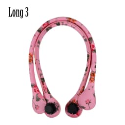TANQU New 1 Pair Short Long Floral Print Soft Faux PU Leather Handle for Obag Classic Mini O Bag Women Shoulder Handbag