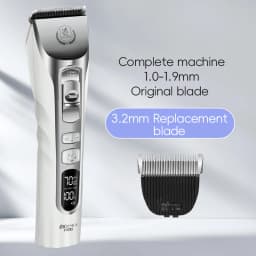 Fenice New Upgrade 5000mA Capacity Cordless LCD Screen Pets Dog Grooming Clippers Rechargeable Haircut Shaver for Trimming Salon