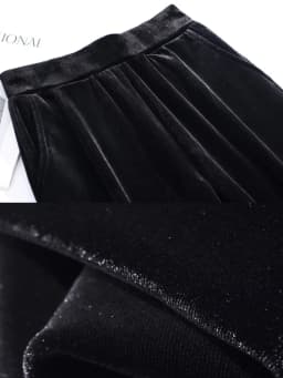 Women's pants with many reviews flared pants ice silk pants wide leg pants, high waisted blue loose straight leg pants 6XL