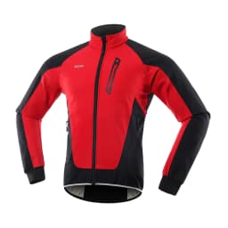 ARSUXEO Men's Winter Warm Cycling Jacket Windproof Thermal Fleece Breathable Waterproof Reflective Breathable MTB Clothing 20B