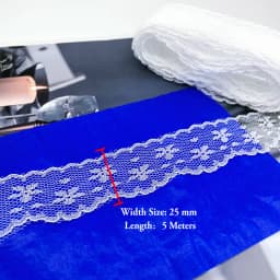 5 Meters White & Black Lace Ribbon Assorted Floral Trims for Gift Wrapping Christmas Wedding Decor DIY Crafts Sewing Accessories