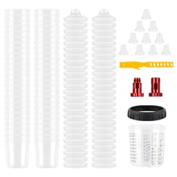 10/25/50Pcs Spray Gun Paint Mixing Cup H/O Quick Cup Spray Gun Tank 20.3oz/600ML Disposable Paint Cup with Spray Gun Cup Adapter