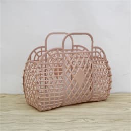 Detachable Shower Basket Plastic Bath Basket Bathroom Hollow Wash Storage Basket Shopping Basket Home Storage Organization