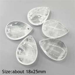 Water Drop Shape Stone Charms Faceted Amazonite Pendant Natural Gems Crystal Charms For Jewelry Making DIY Necklace 13x18mm