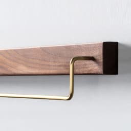 Black Walnut Wood Towel Rack Wall Mounted Retro Towel Bar Wooden Towel Holder 30cm Towel Rail Brass Hooks for Bathroom Kitchen
