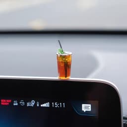 Funny Mini Drink Cup Car Ornaments Cute Simulation Iced Americano Iced Tea Drink Car Center Console Decorations Diy Crafts Gifts