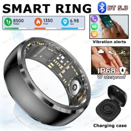 New Incoming Call Vibration Reminder Smart Ring 2026 Gesture Control Messages Alarms Health Monitor Sports Smartring Men Women