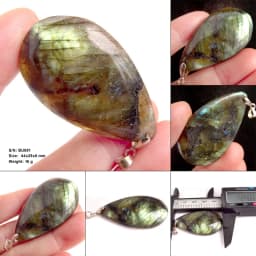 Stone Craft Natural Labradorite Raw Stone Polishing Geometric Shape Crystal Labradorite Pendent Exquisite Natural Training Stone
