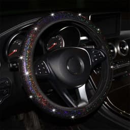 Car Steering Wheel Cover Elastic Handle Cover colorful bronzing Universal 37/38cm Diamond BlingBling steering wheel accessories
