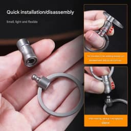 Titanium Alloy Quick Release Keychain 360° Rotatable unboxing Buckle Anti Stripping Dog walking Lightwei Safety With Lock design