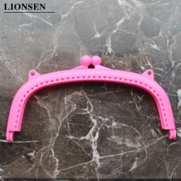 LIONSEN 16cm Arc Plastic Purse Frame Handle for Clutch Bag Handbag Accessories Making Kiss Clasp Lock 10 colors