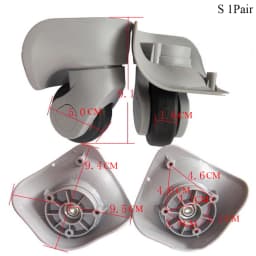 2Pcs Replacement Luggage Wheels for Suitcases Silent Repair Spinner Caster Rubber Wheels Trolley Parts Luggage Accessories