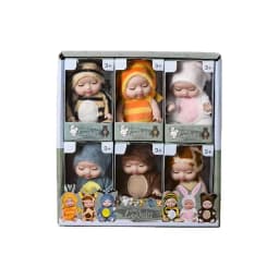 1/6Pcs Reborn Doll Kit Toy Simulation Princess Dolls Toy Mini Cute Sleeping Baby with Clothes Accessories Birthday Gift for Kids