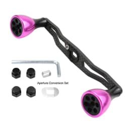 EKfan 130MM Carbon Fiber Fishing Handle Alloy Knobs 7X4MM/8X5MM Holes For Dawa/Shmano Baitccast Water-drop Reel DIY