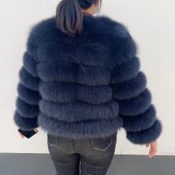 100% Natural Fur Jacket Real Fur Coat Winter Jacket Women Natural Fox Fur Luxury Fashion 50cm Short Jacket Wholesale Hot 2022