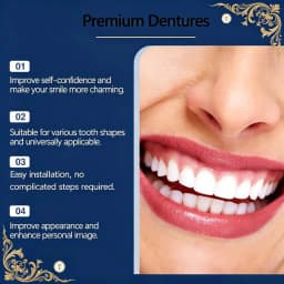 Natural Full Set Dentures Upper & Lower 2026 New Silicone False Teeth Soft Comfort Fit Oral Accessories Improve Smile Confidence
