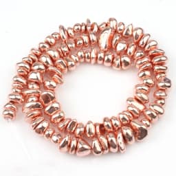 14K Gold Plated Natural Hematite Irregular Shape Loose Spacer Beads for Jewelry Making DIY Gorgeous Bracelets Necklace Earrings