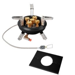 Lohascamping Lightweight Camping Folding Multifunctional IGT Table Roll Brazier Table Adjustable Leg Desktop Burner BBQ Table