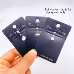 100Pcs/ Lot Belly Button Rings Display Card Kraft Paper Tag Navel Ring Paper Hang Price Tags For DIY Jewelry Display Card