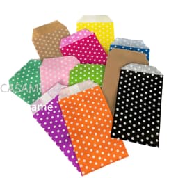 Mini Dot Kraft Paper Bags , Wedding Party Invitation Greeting Cards Paper Gift Bag 50 Pcs for 1 Lot Christmas Decoration