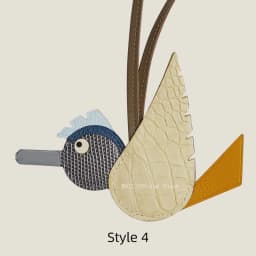Crocodile & Lizard Skin Bird Charm Handmade Luxury Bag Charm Pendant For Birkin & Kelly Bag Unique Designer Handbag Accessory