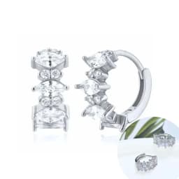 925 Sterling Silver Ear Needle White Zircon Silver Series Earrings ins Tassel Pendant Hoop Earrings For Women Advanced Jewelry
